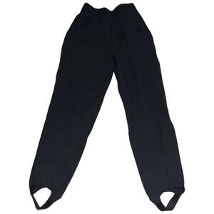Chaus 90s Black Stirrup Casual Dress Pants Size 8 Retro Vintage